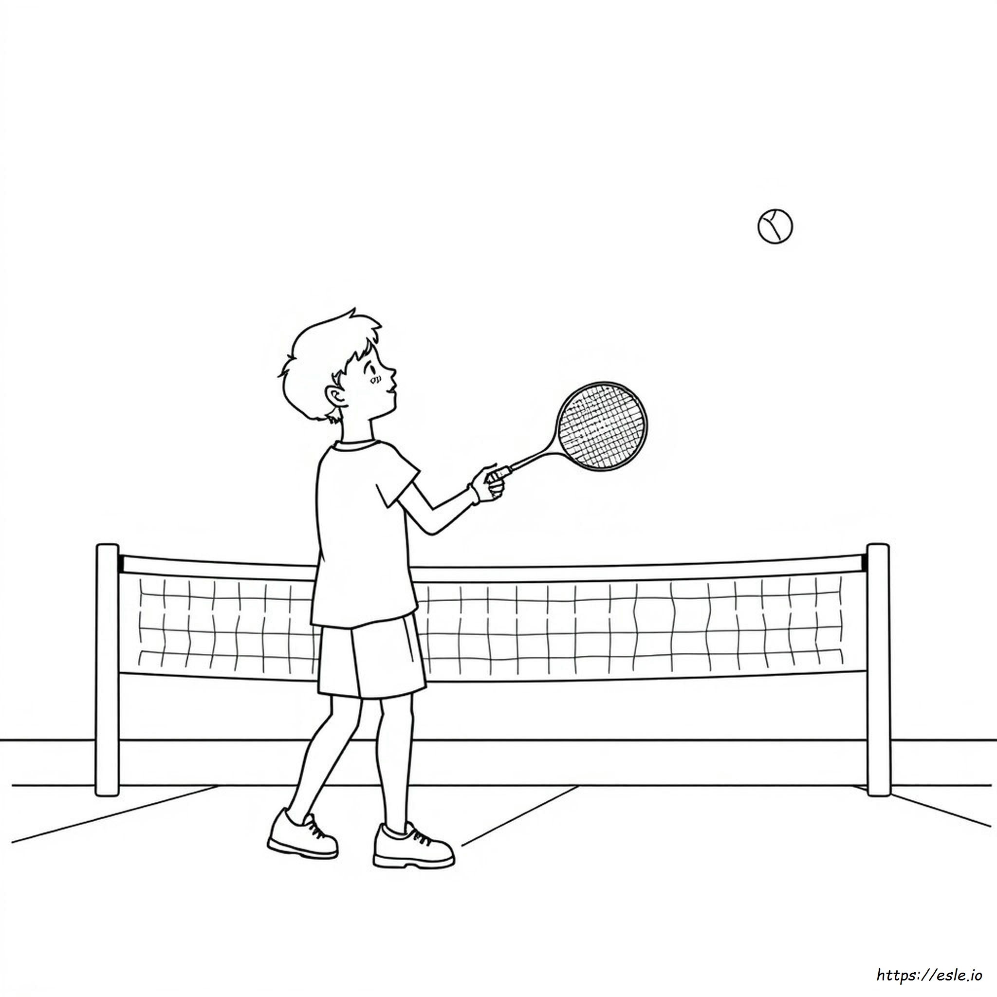 Yazdırılabilir Badminton Boyama Sayfası