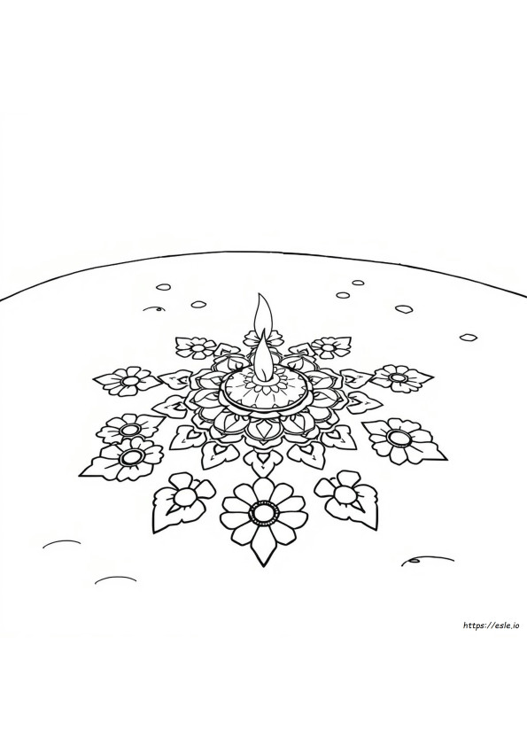 ラングリー模様 塗り絵