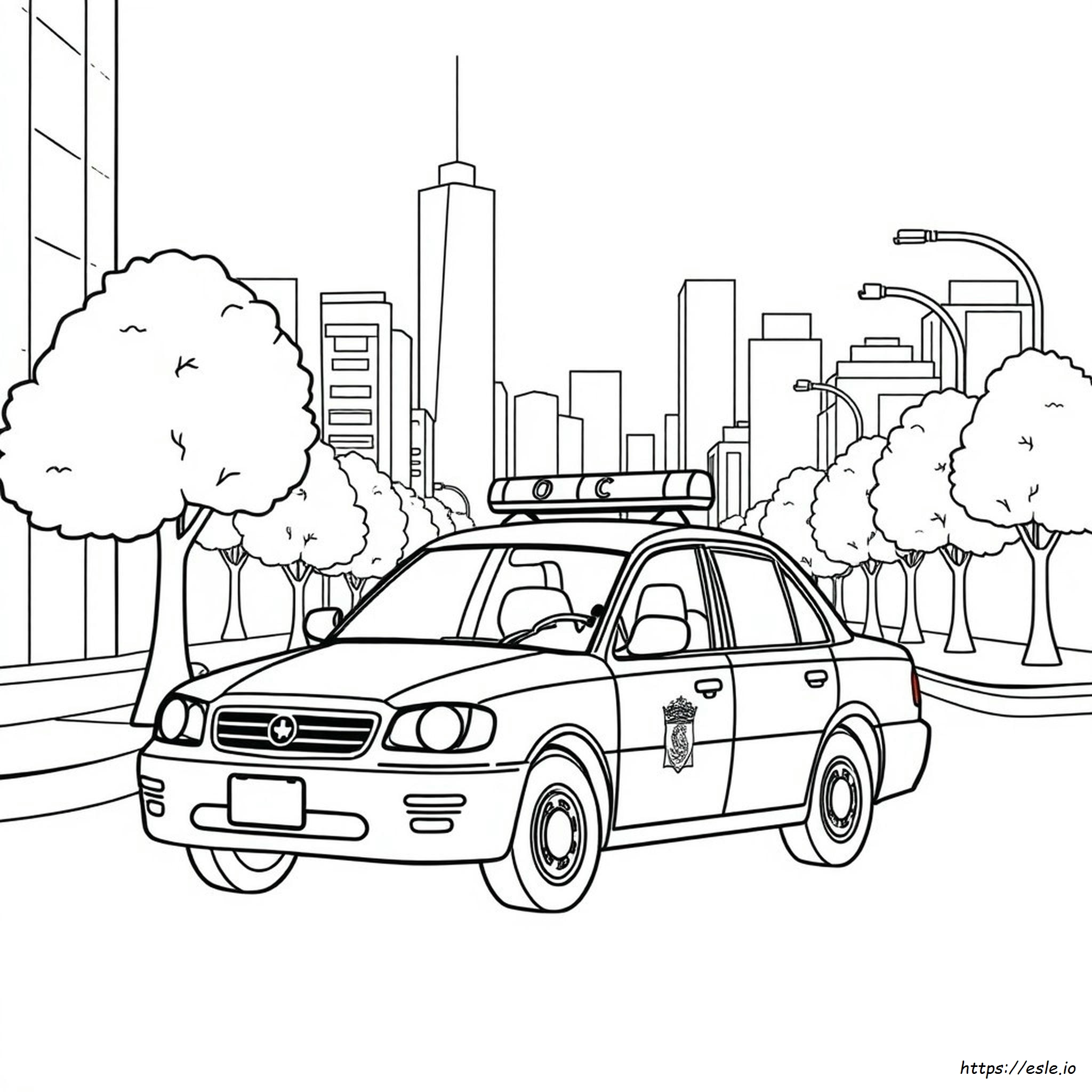 Police Car Colouring Pictures
