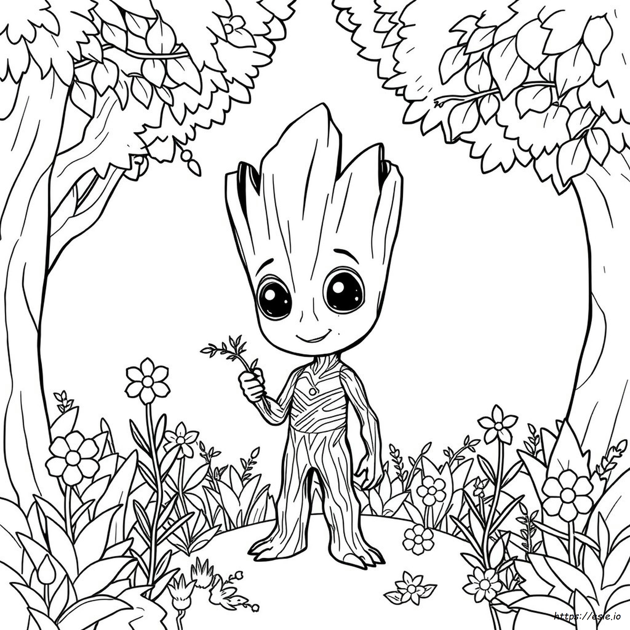 Baby Groot Coloring Page