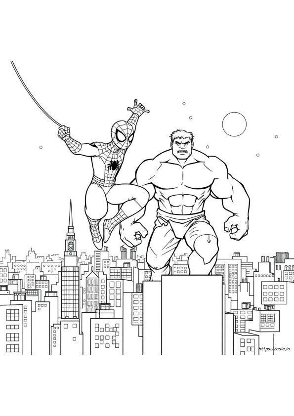 Spiderman Und Hulk Ausmalbilder