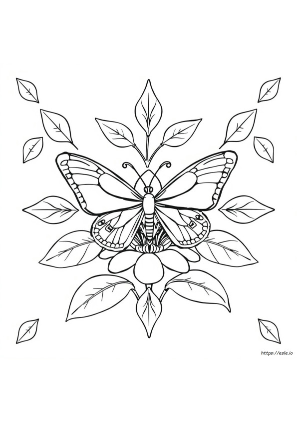 Mariposa Simetría Para Colorear