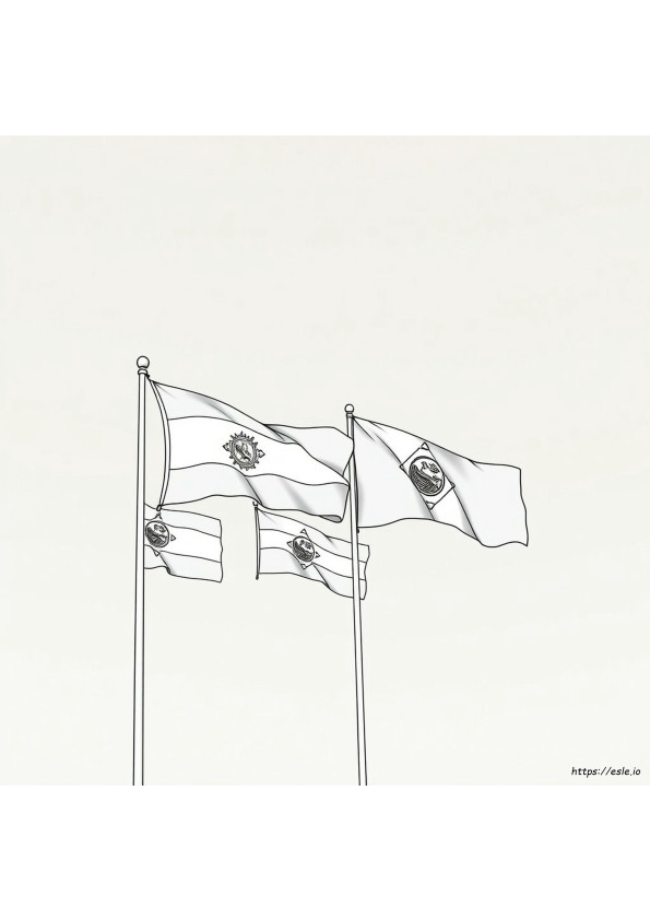 Flags Of South America Coloring Pages