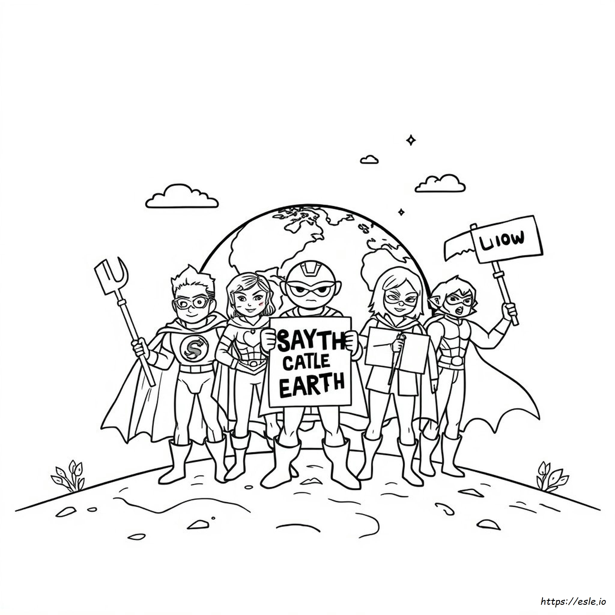 Save The Earth Printable Coloring Pages