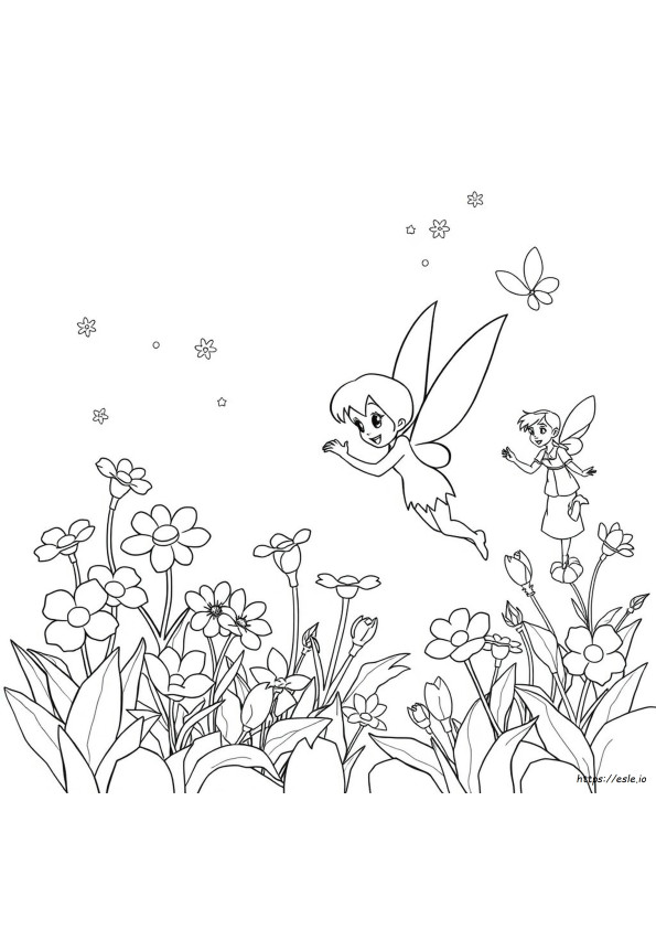 ディズニー ティンカーベルと仲間たちのぬりえ 塗り絵 無料