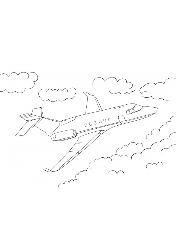 Easy Jet Airplane free to print and color sheet for kids of all ages