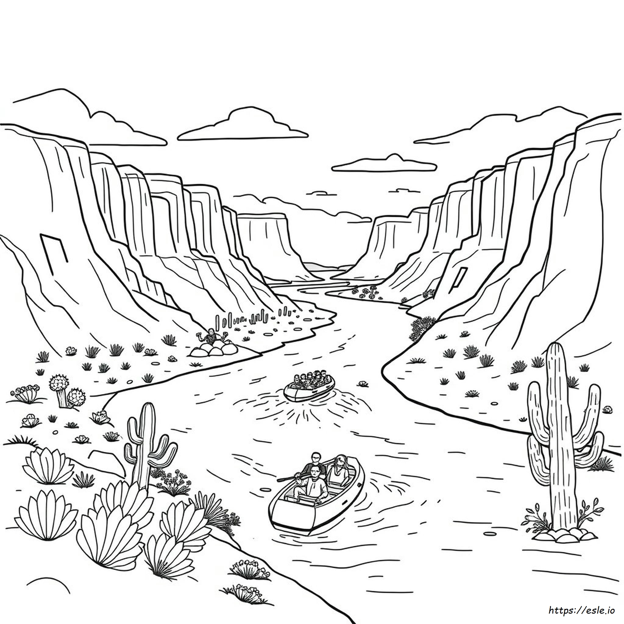 Passeio De Bóia No Rio Colorado Em Page Az Para Colorir