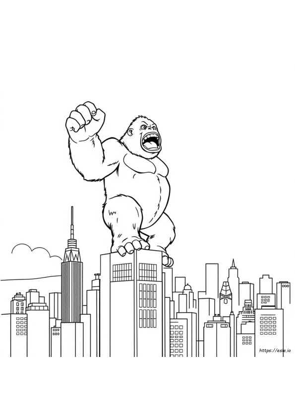 King Kong Gambar Mewarnai