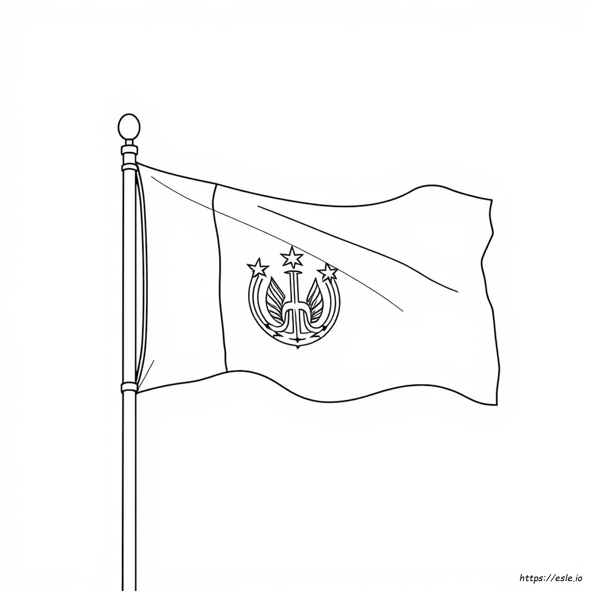 United Arab Emirates Flag Coloring Page