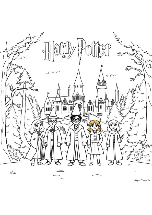 Harry Potter Boyama Kitabı Sayfaları