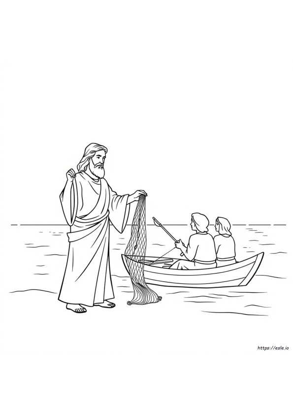 Jesus Fishers Of Men Coloring Page