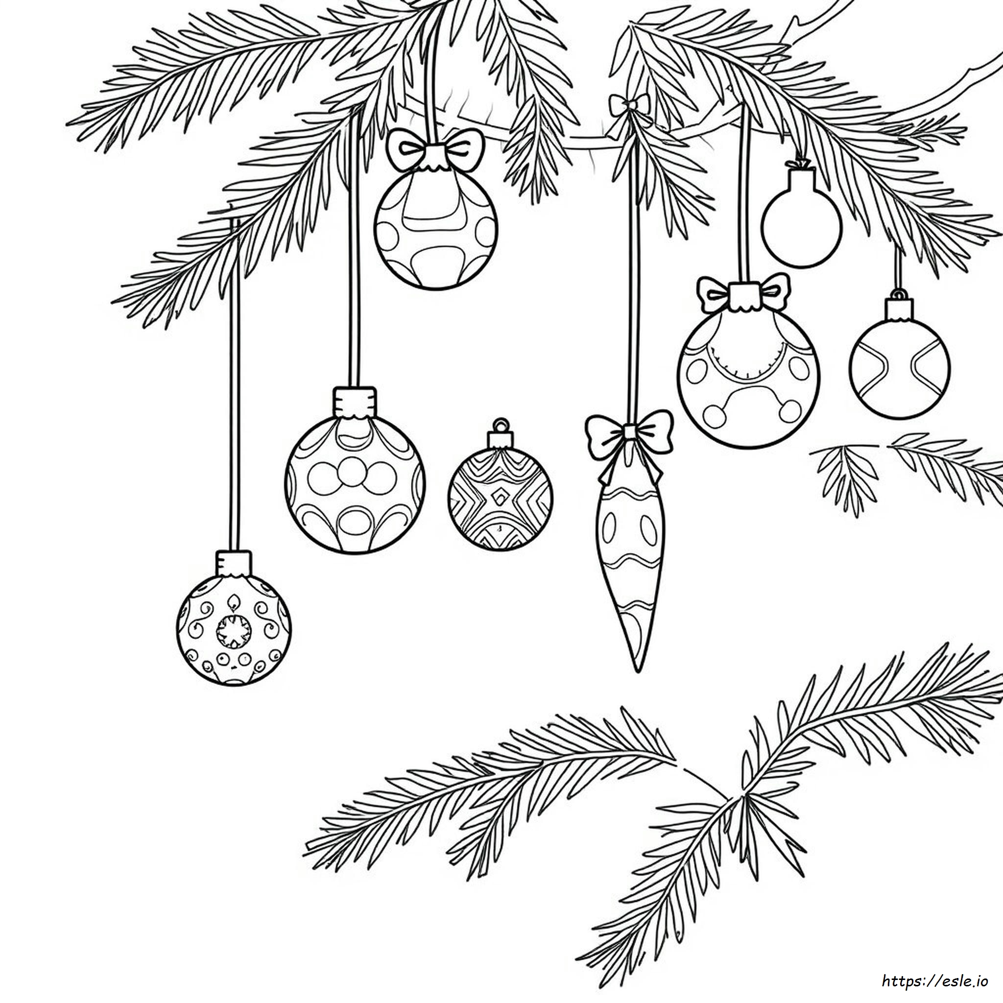 Coloring Pages Of Christmas Ornaments