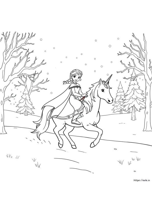 Elsa Pony Coloring Pages