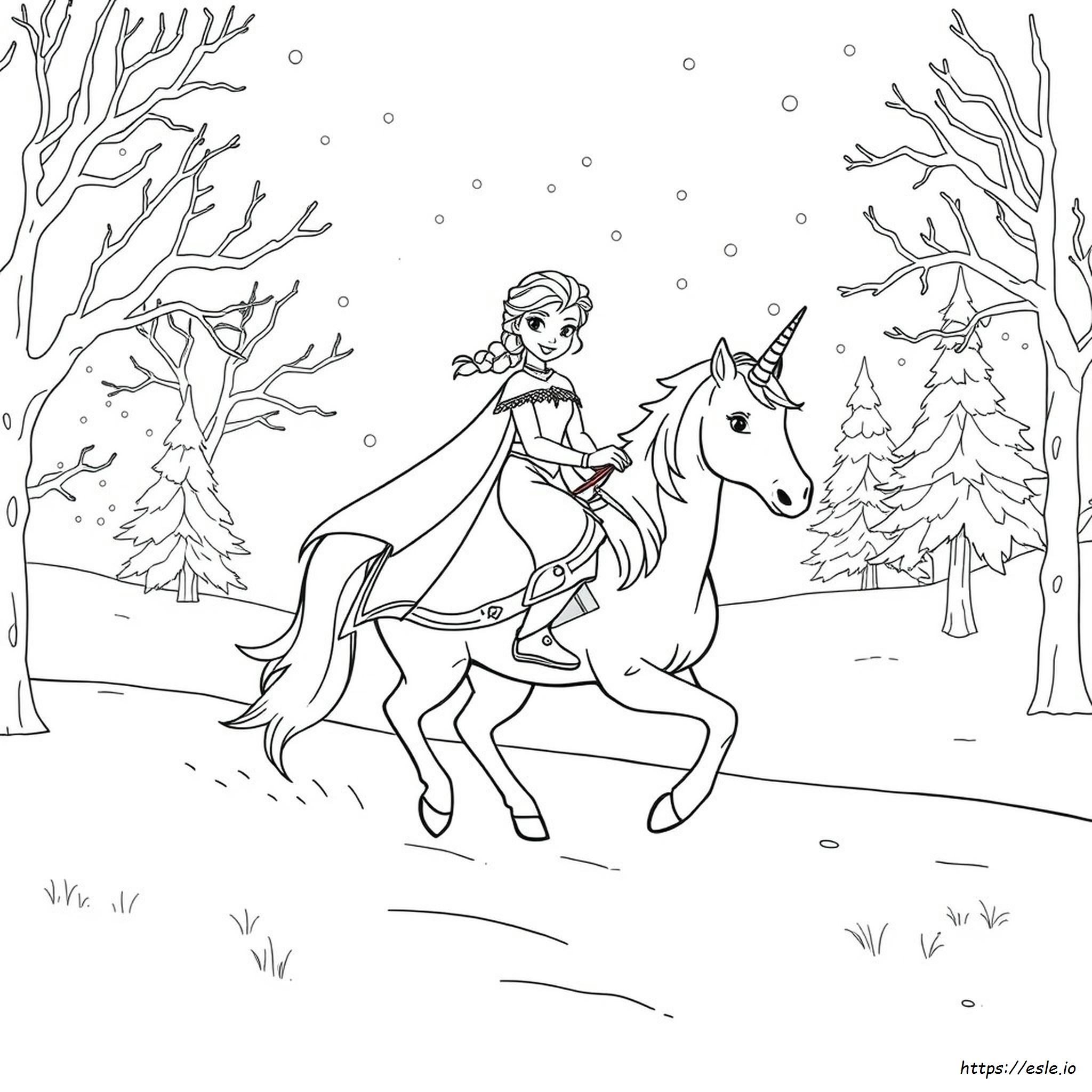 Coloriages Poney Elsa