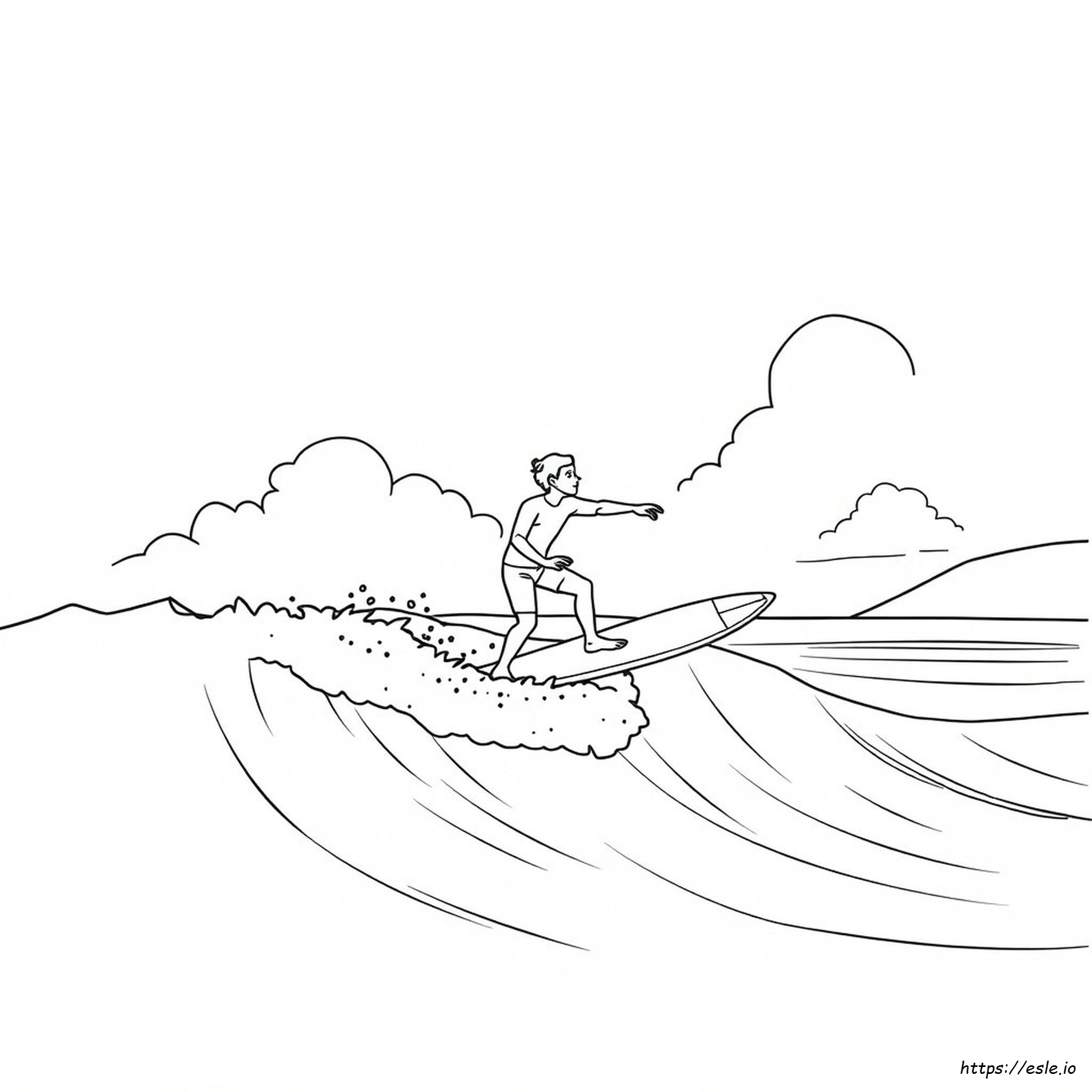 Surfboard Coloring Page Free