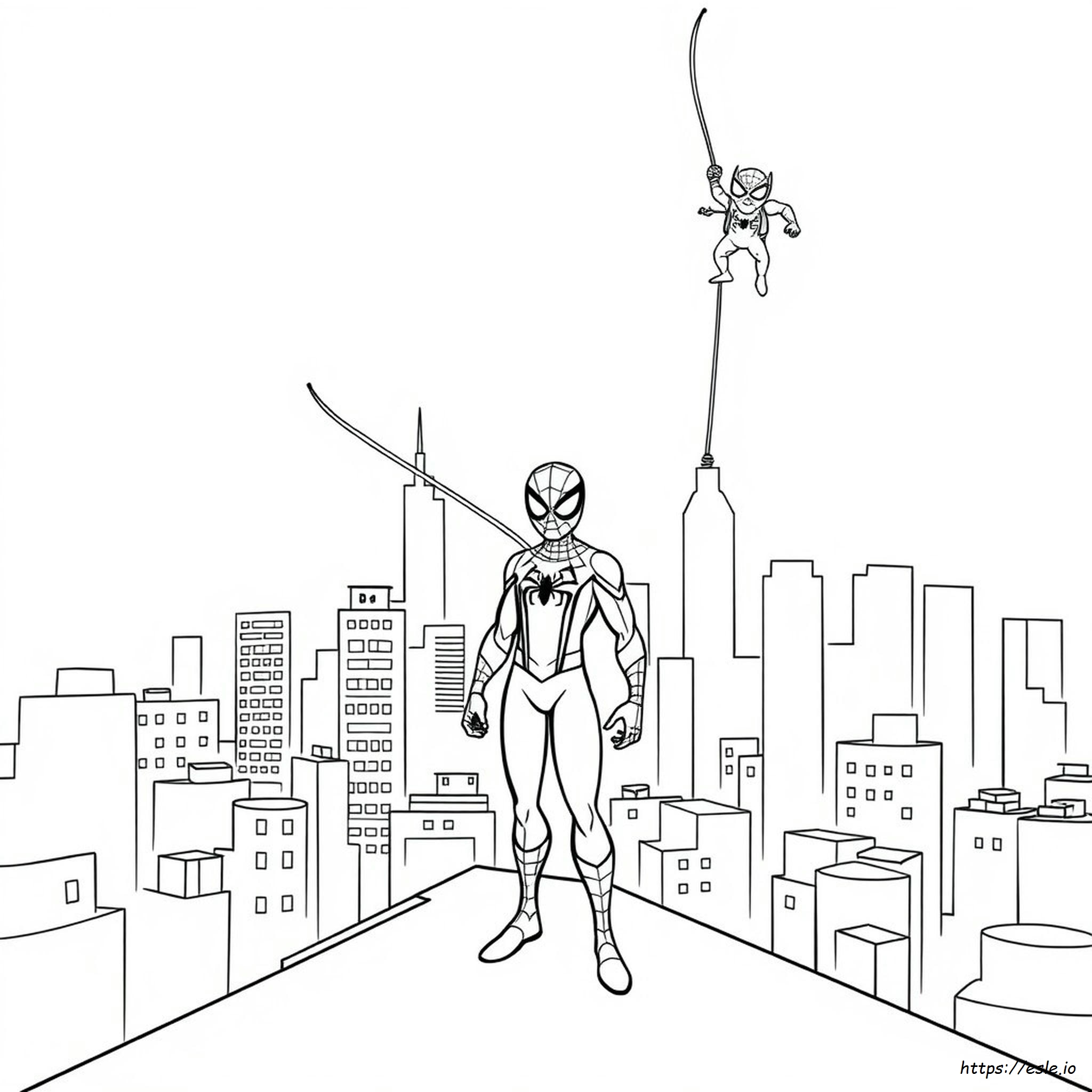 Printable Cute Spiderman Coloring Pages