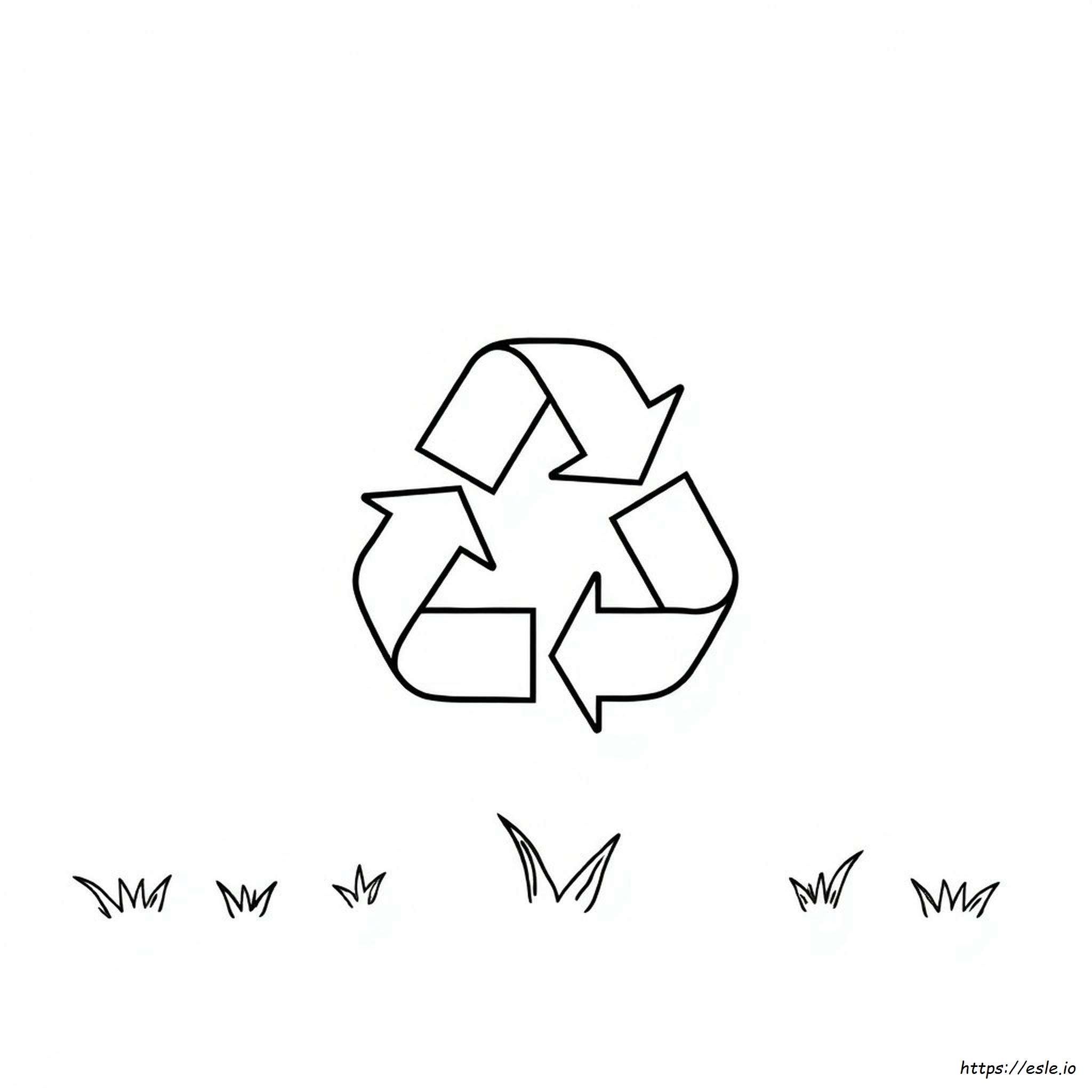 Recycle Logo Coloring Page
