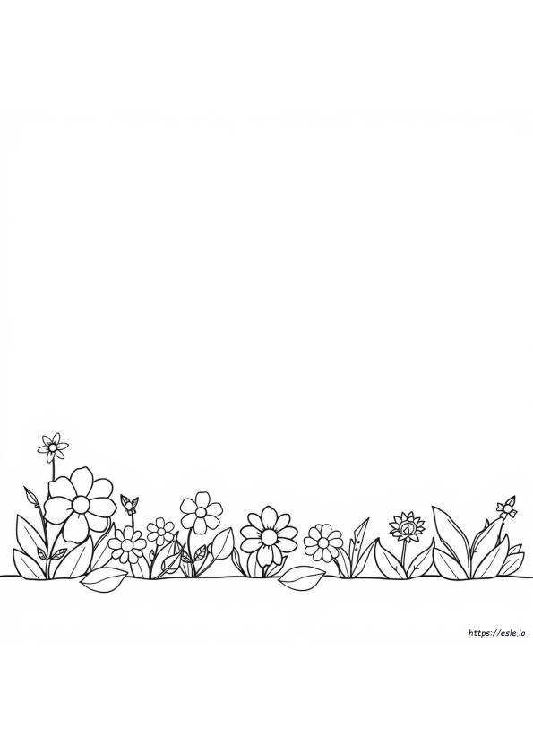 Páginas Para Colorear De Bordes De Flores Para Imprimir