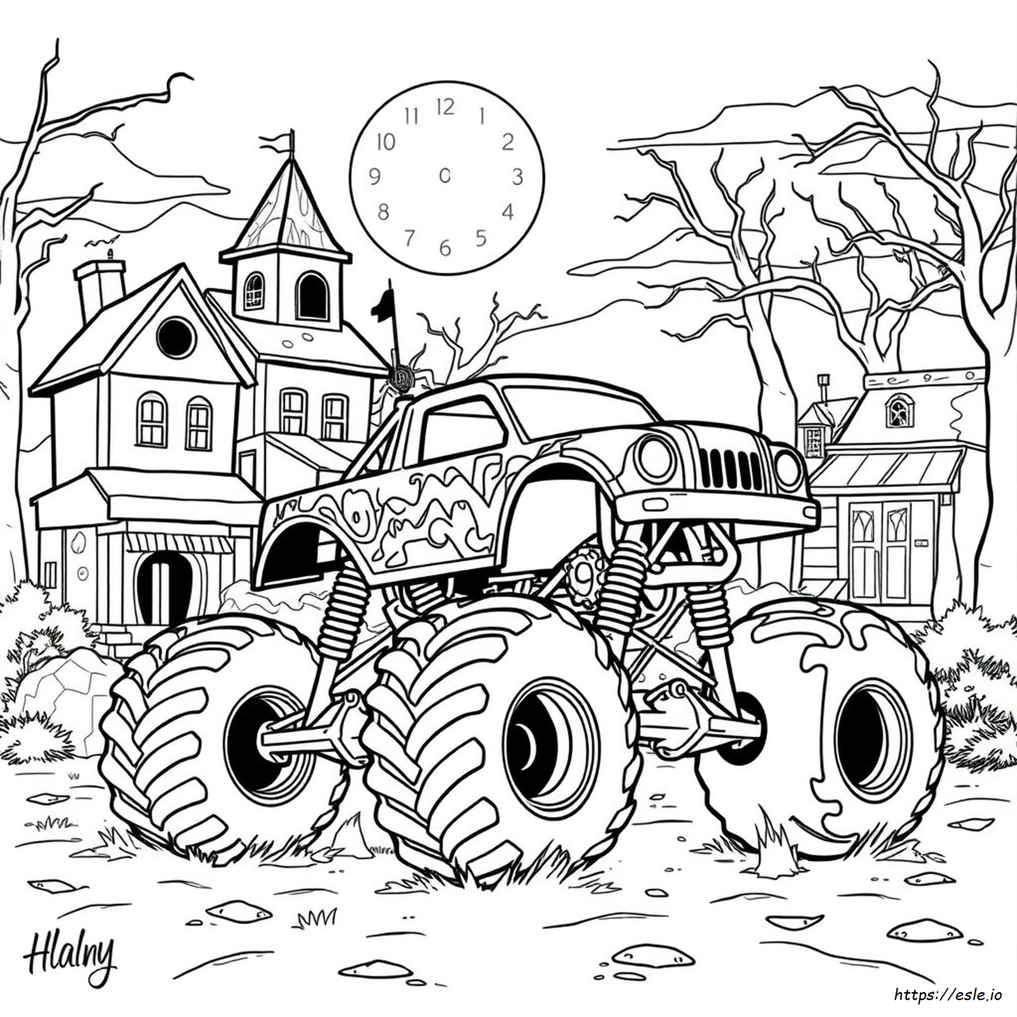 Zombie Monster Jam Monster Truck Coloring Pages