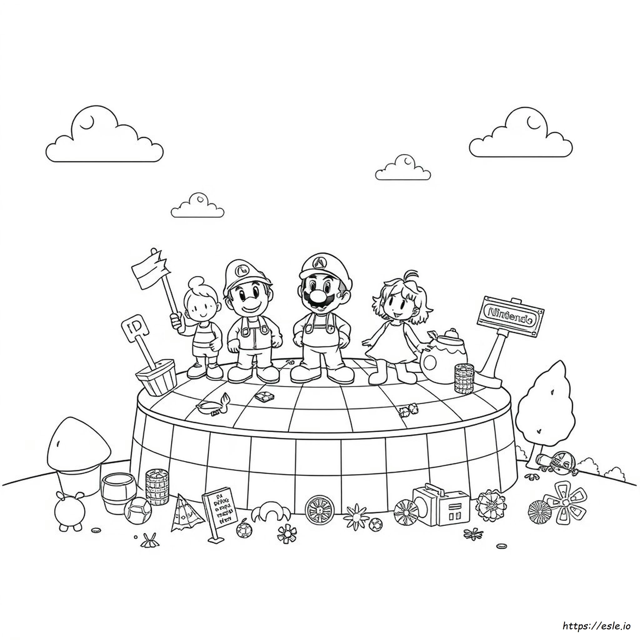 Kolorowanki Nintendo Land