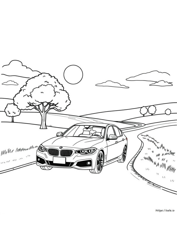 Gambar Mewarnai Mobil Bmw