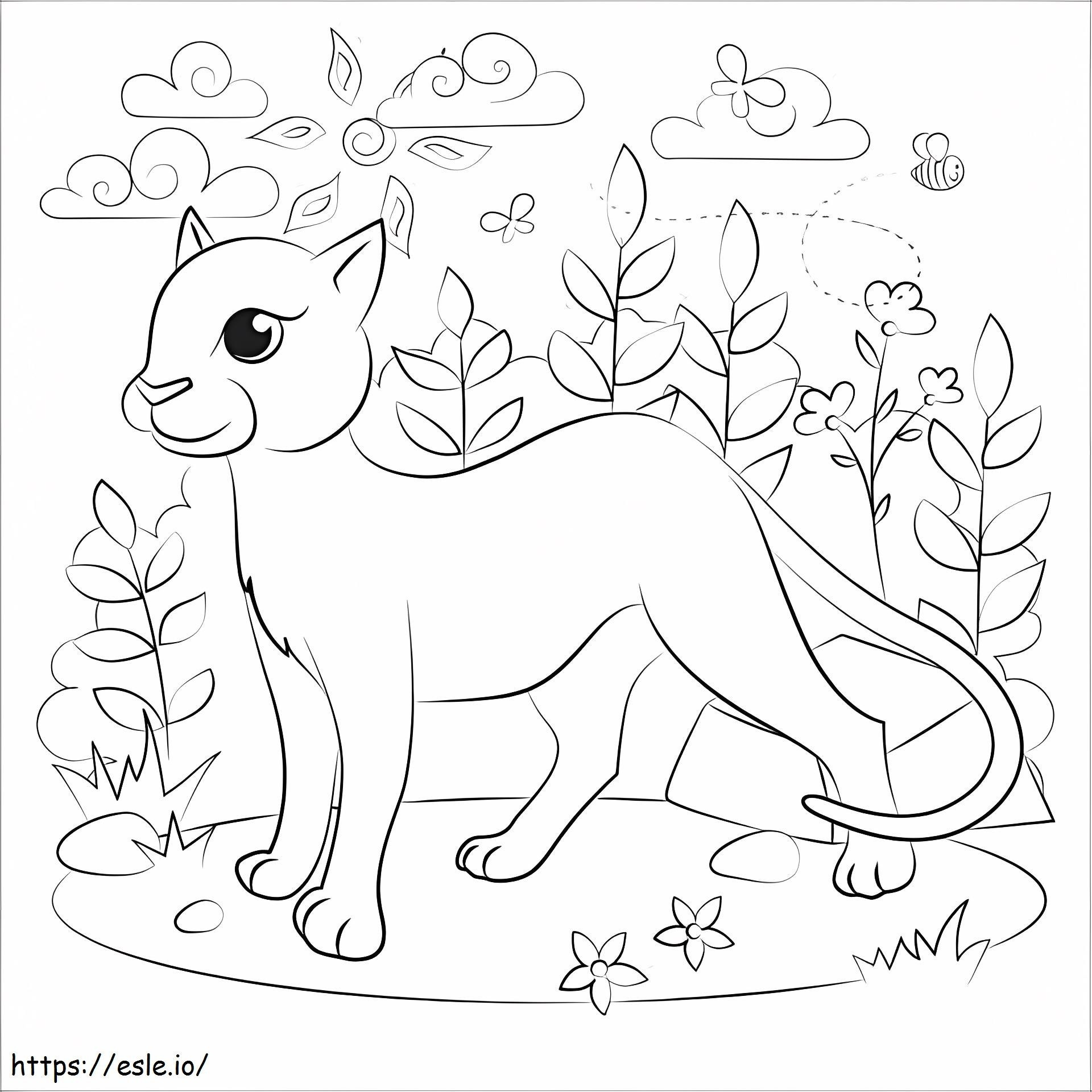 Panther Drawing coloring page