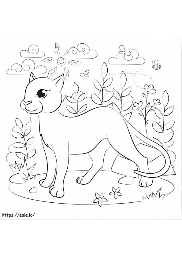 Panther Drawing coloring page