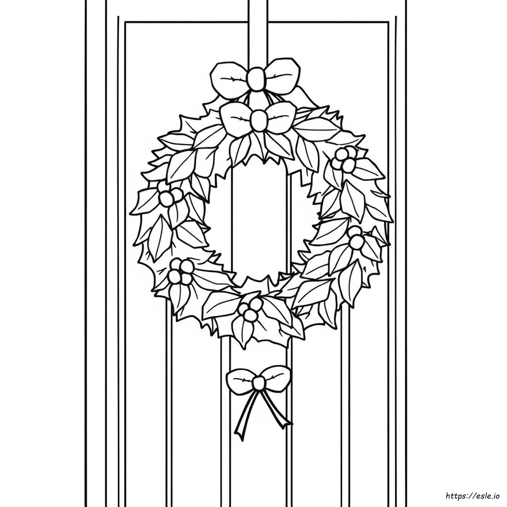 Christmas Wreath Colouring Sheet
