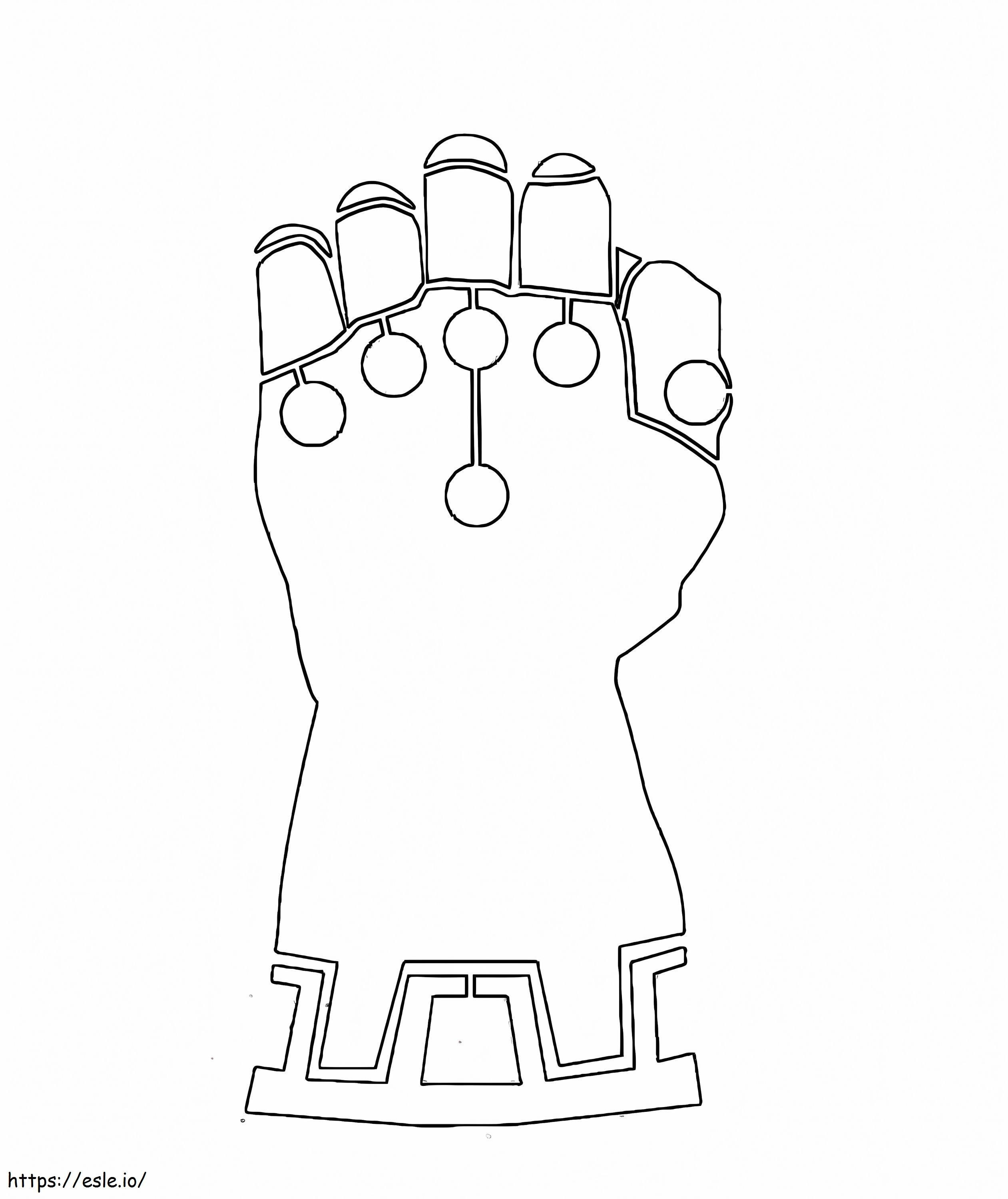 Basic Infinity Gauntlet coloring page