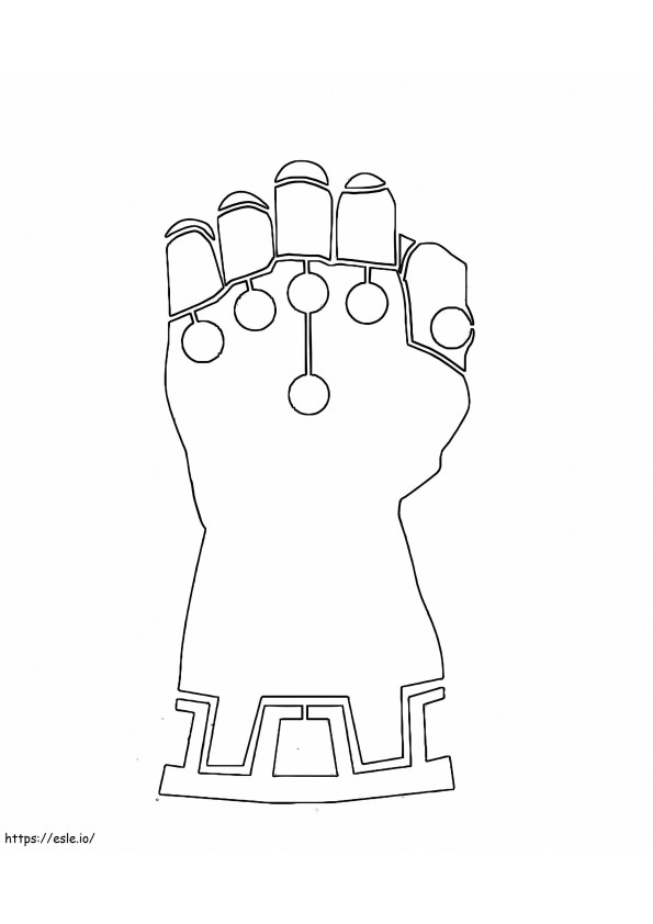 Basic Infinity Gauntlet coloring page
