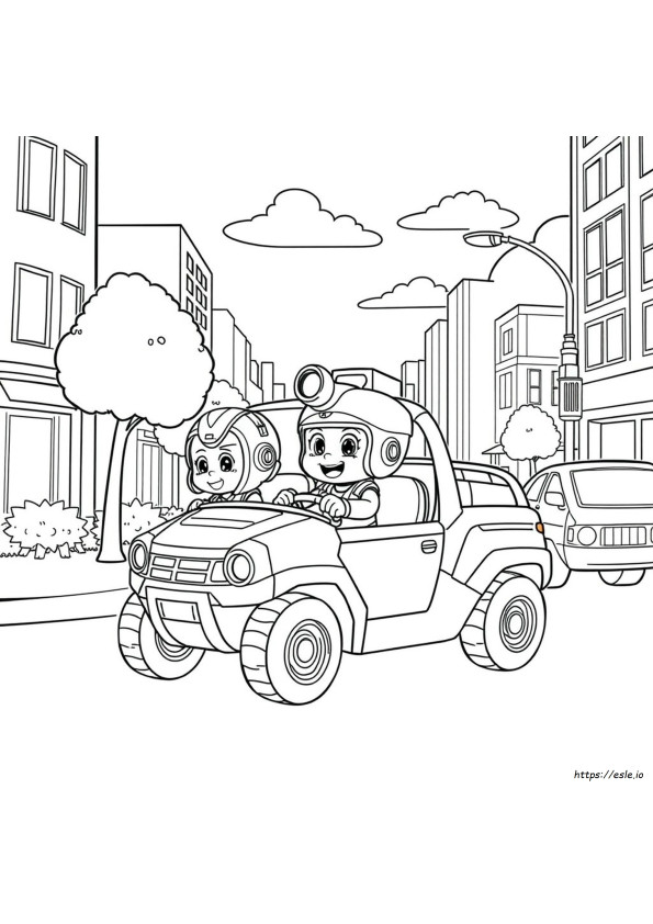 Robocar Poli Reddingsteam Tekenen Kleurplaten