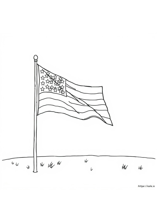 Amerikai Zászló Színező Kép