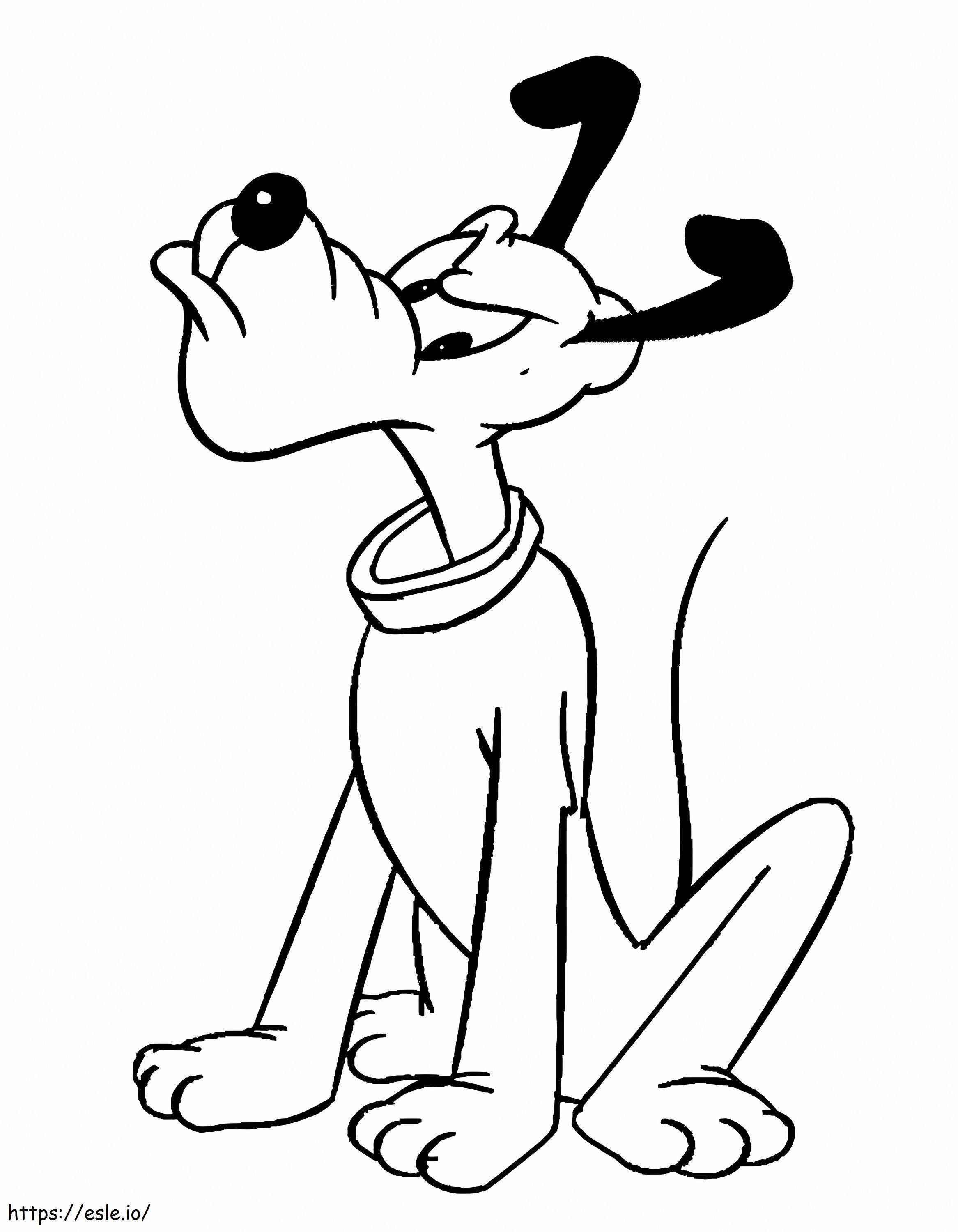 Angry Pluto coloring page
