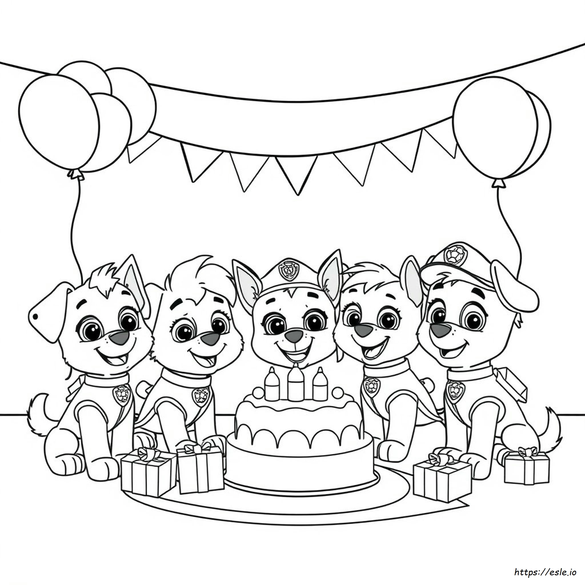 Printable Paw Patrol Birthday Coloring Pages