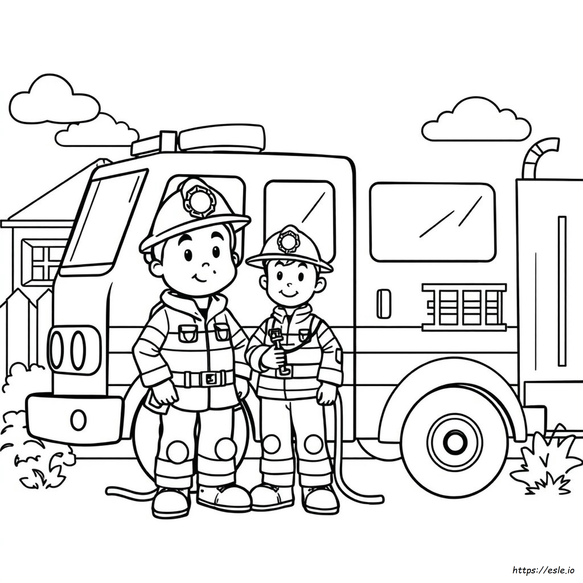 Preschool Firefighter Coloring Pages
