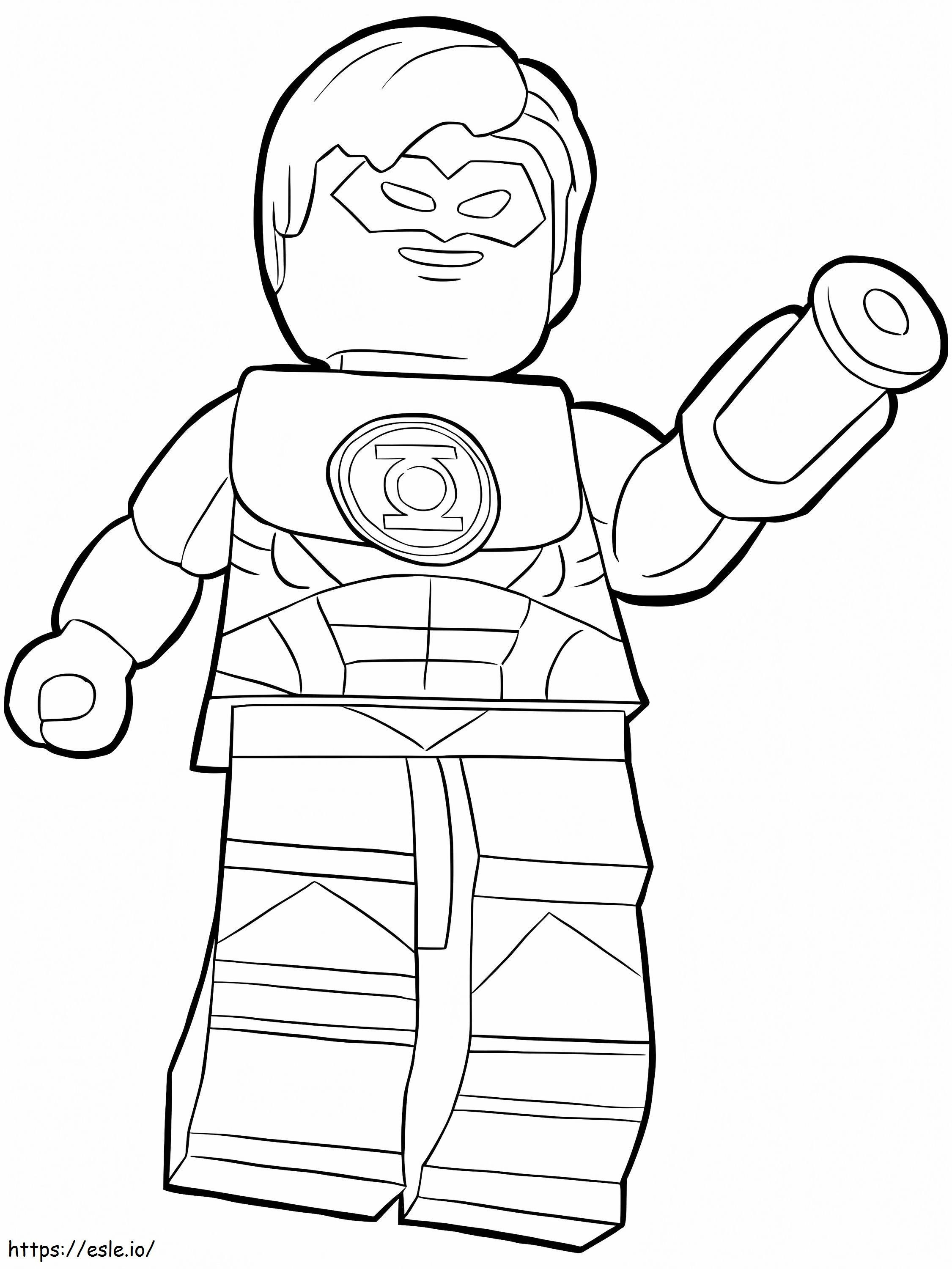 Green Lantern Lego coloring page