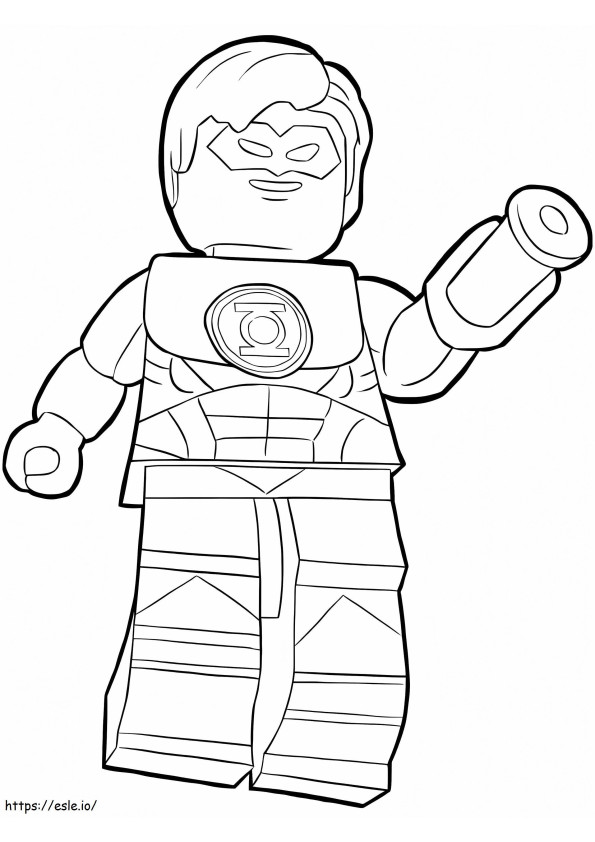 Green Lantern Lego coloring page