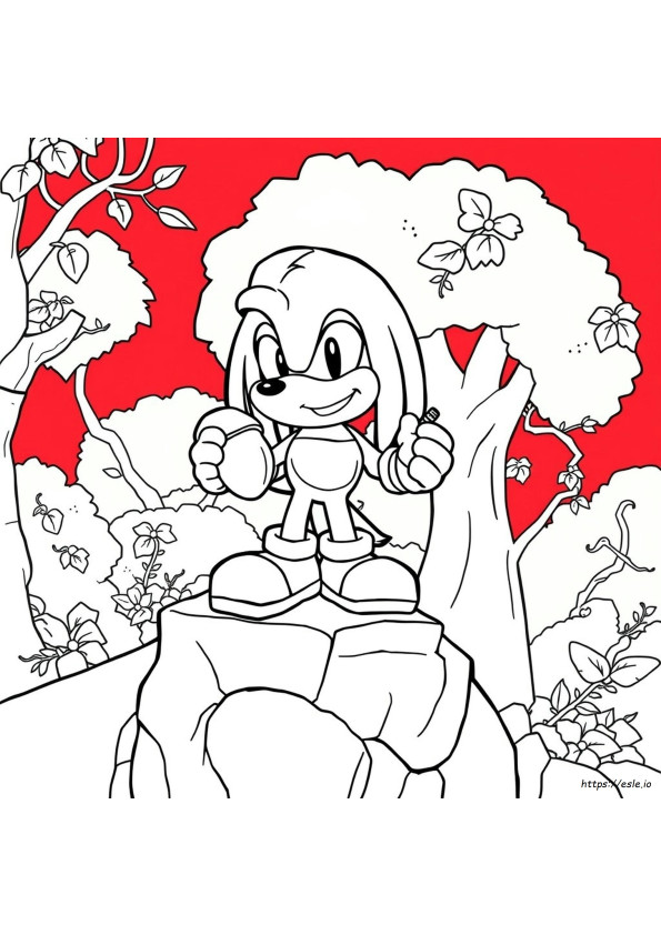 ナックルズ ぬりえ