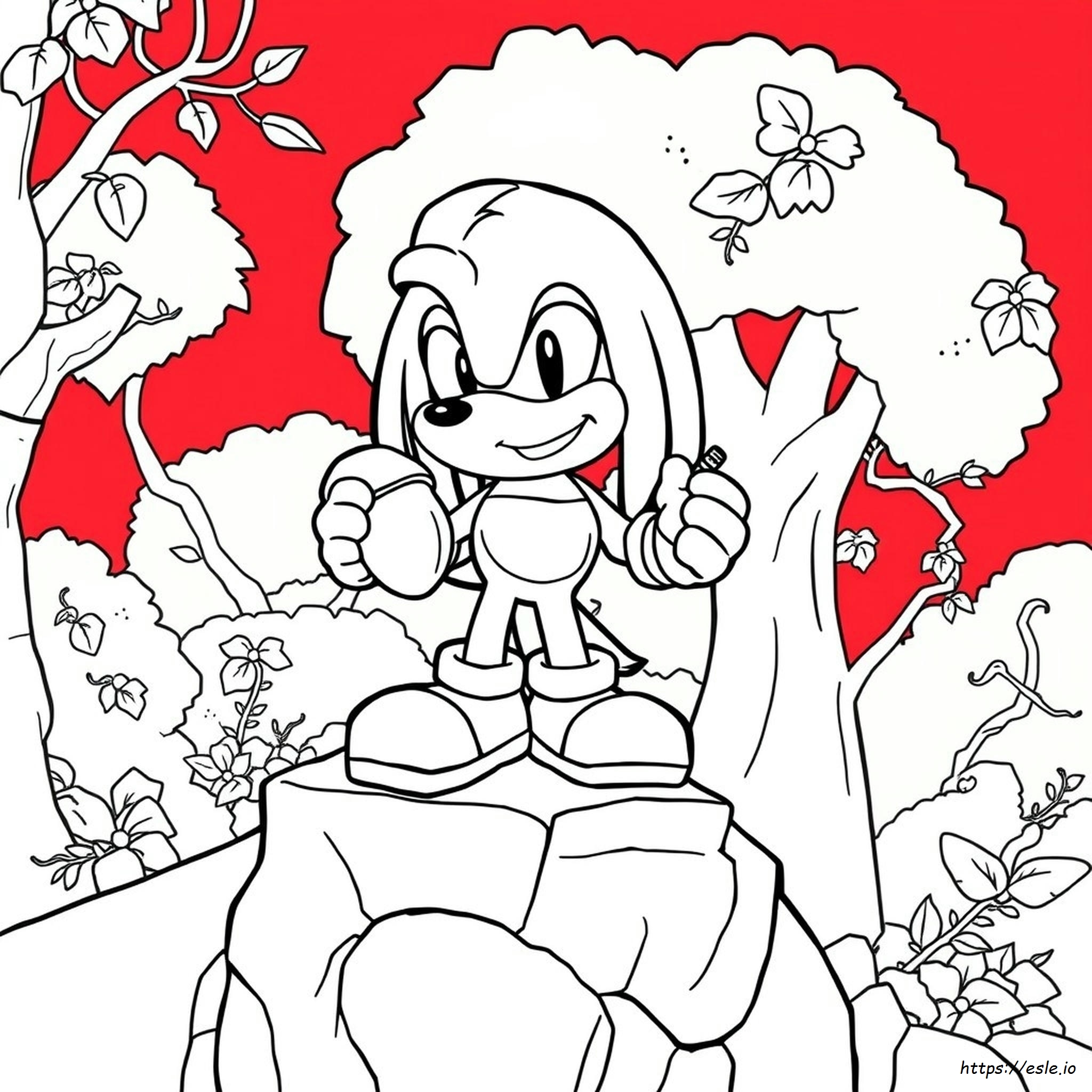 Knuckels Coloring Pages