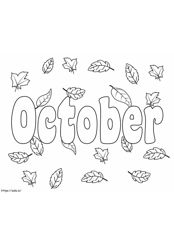 Coloriage 1er octobre à imprimer dessin