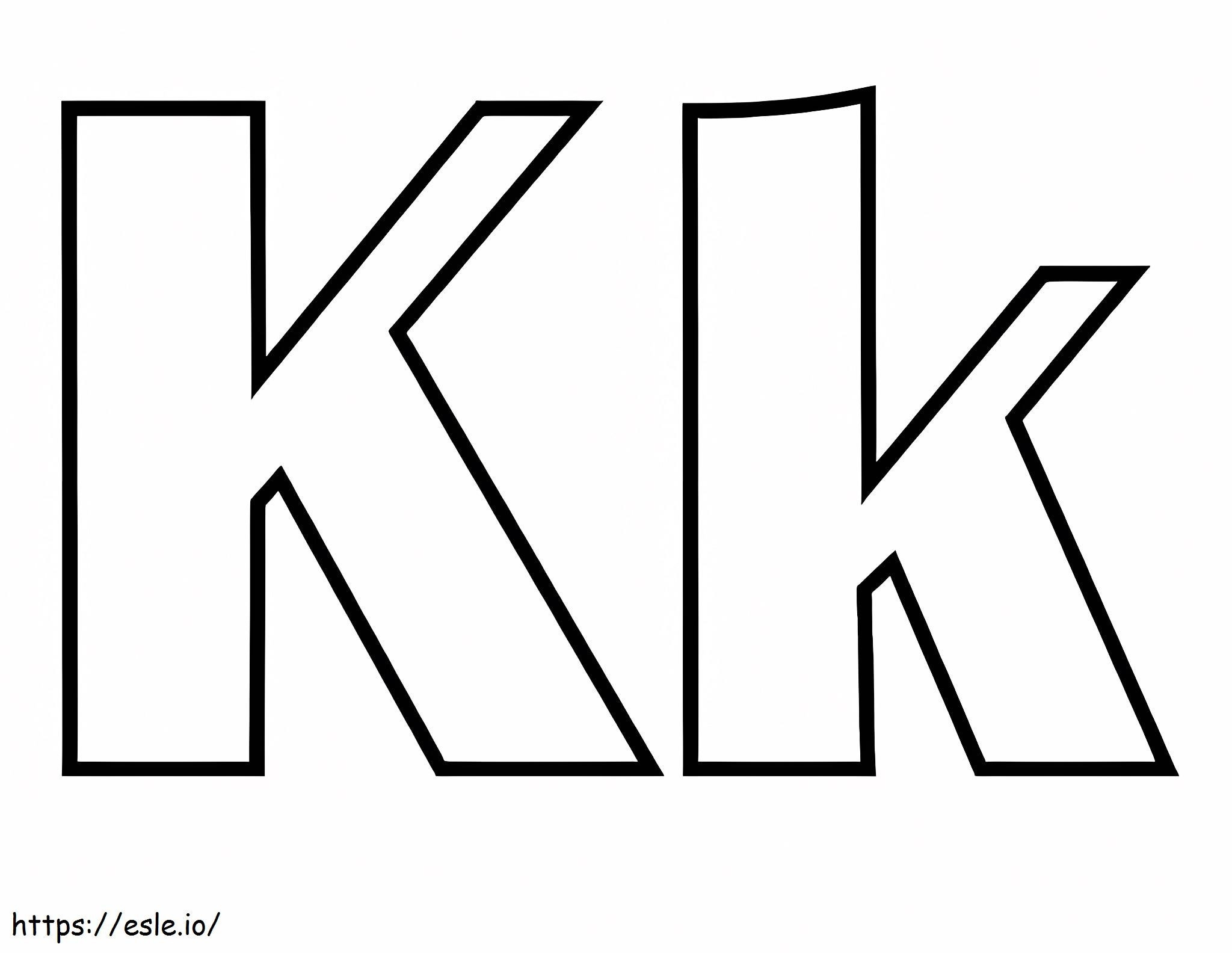 Two Letter K coloring page