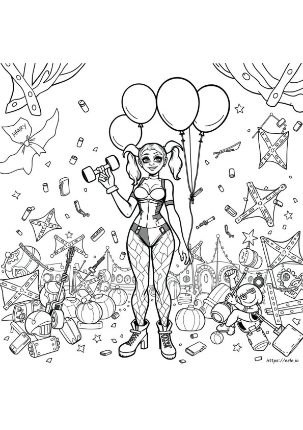 Harley Quinn Suicide Squad Színező Oldalak