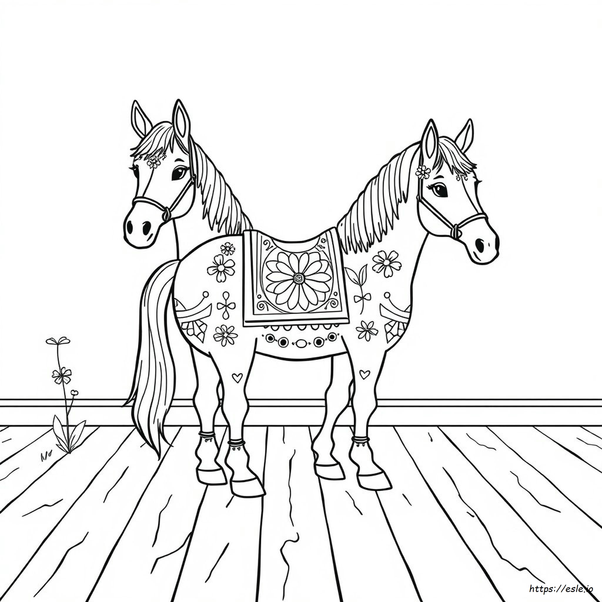 Dala Horse Coloring Page