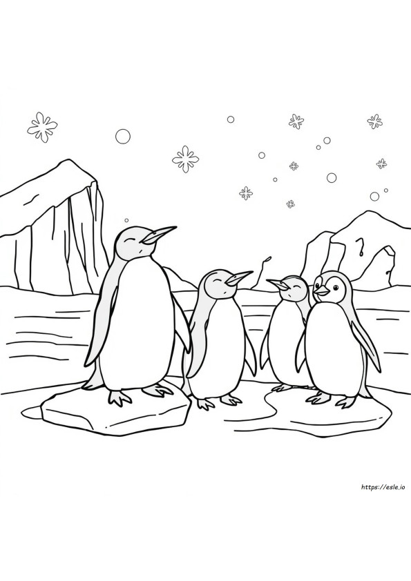 Peguin Coloring Page