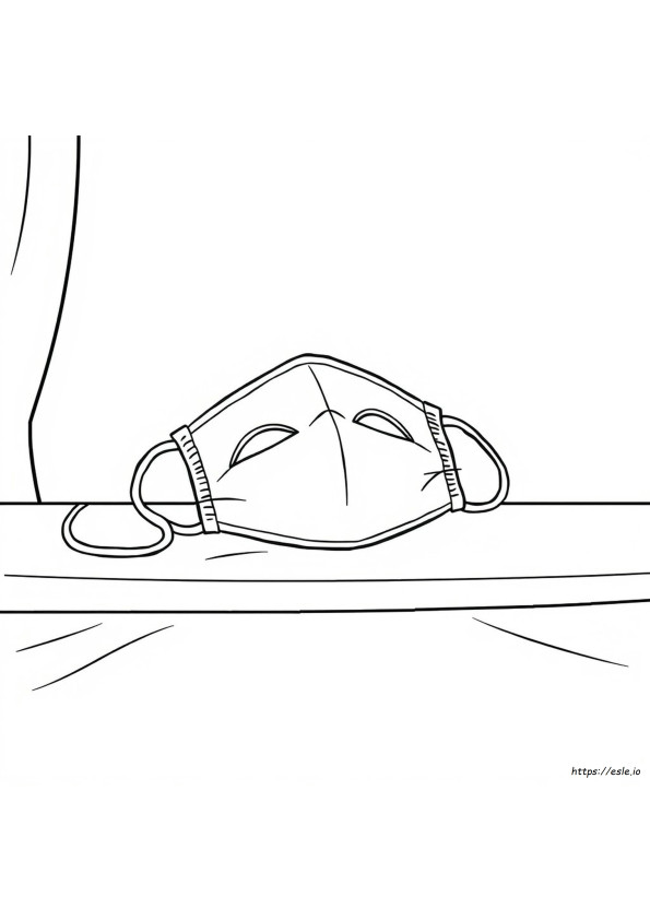 Coloring Page Of A Mask