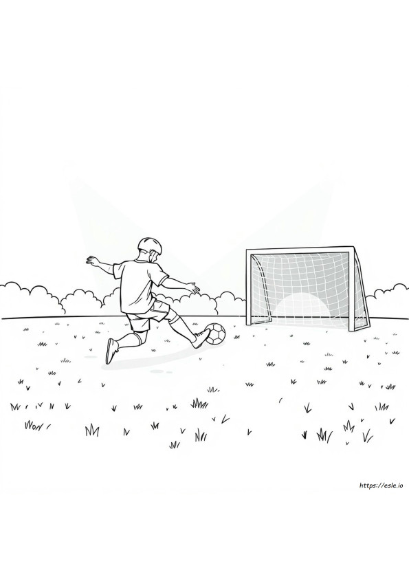 Football Kicker Coloring Page