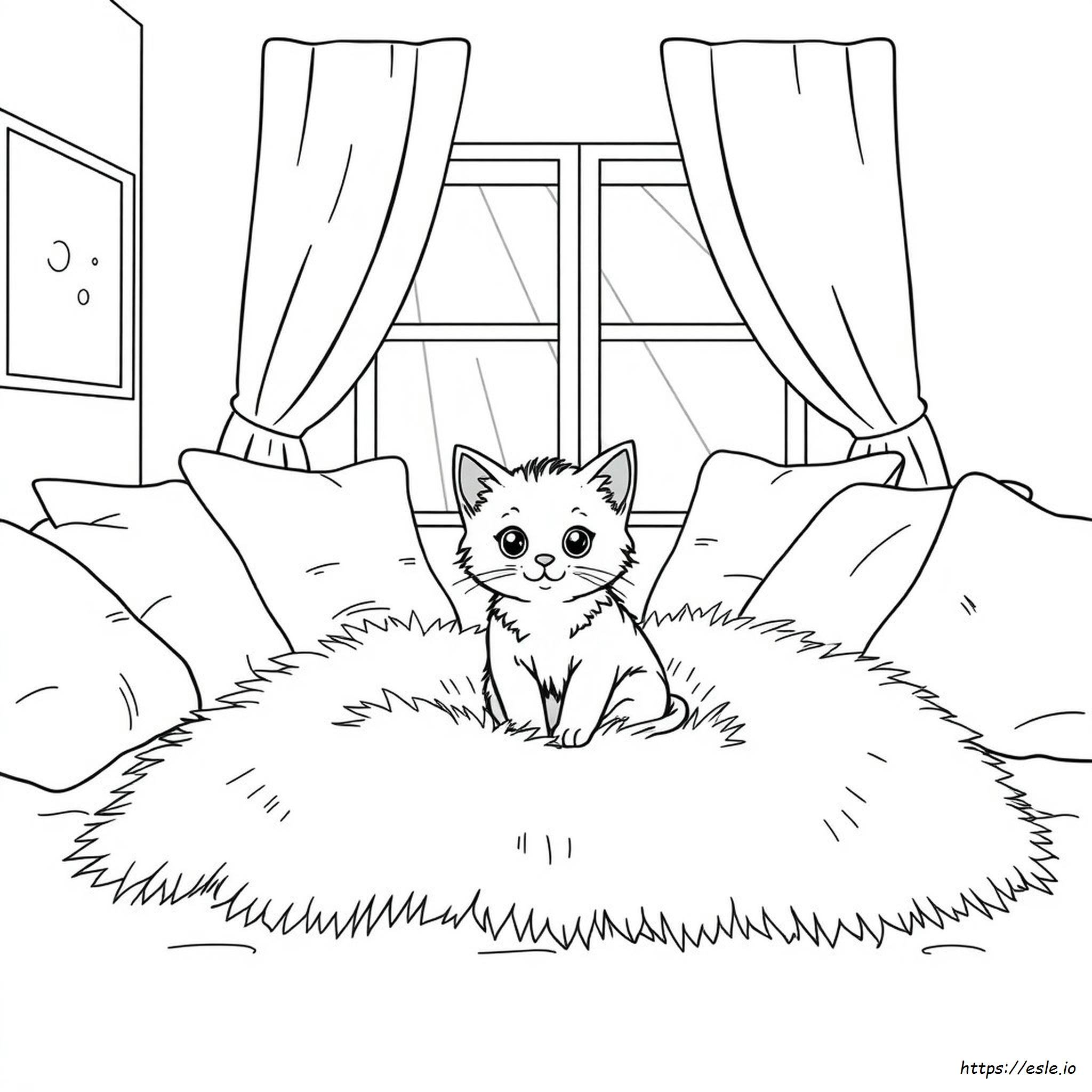 Cute Kitty Coloring Pages Printable