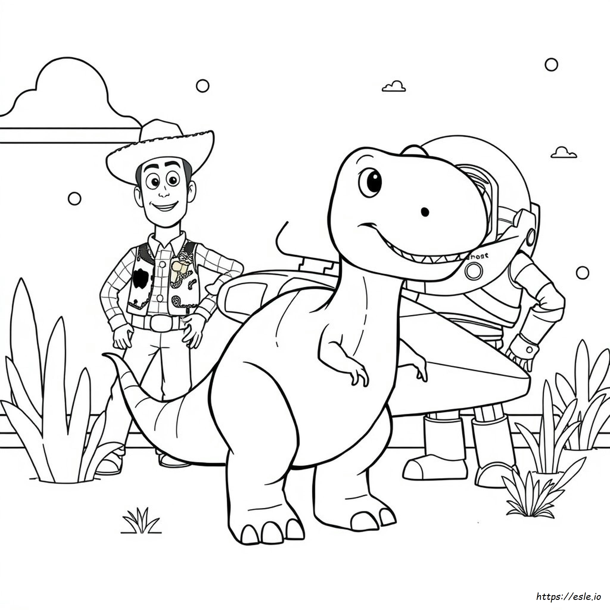 Toy Story Dinosaur Coloring Page