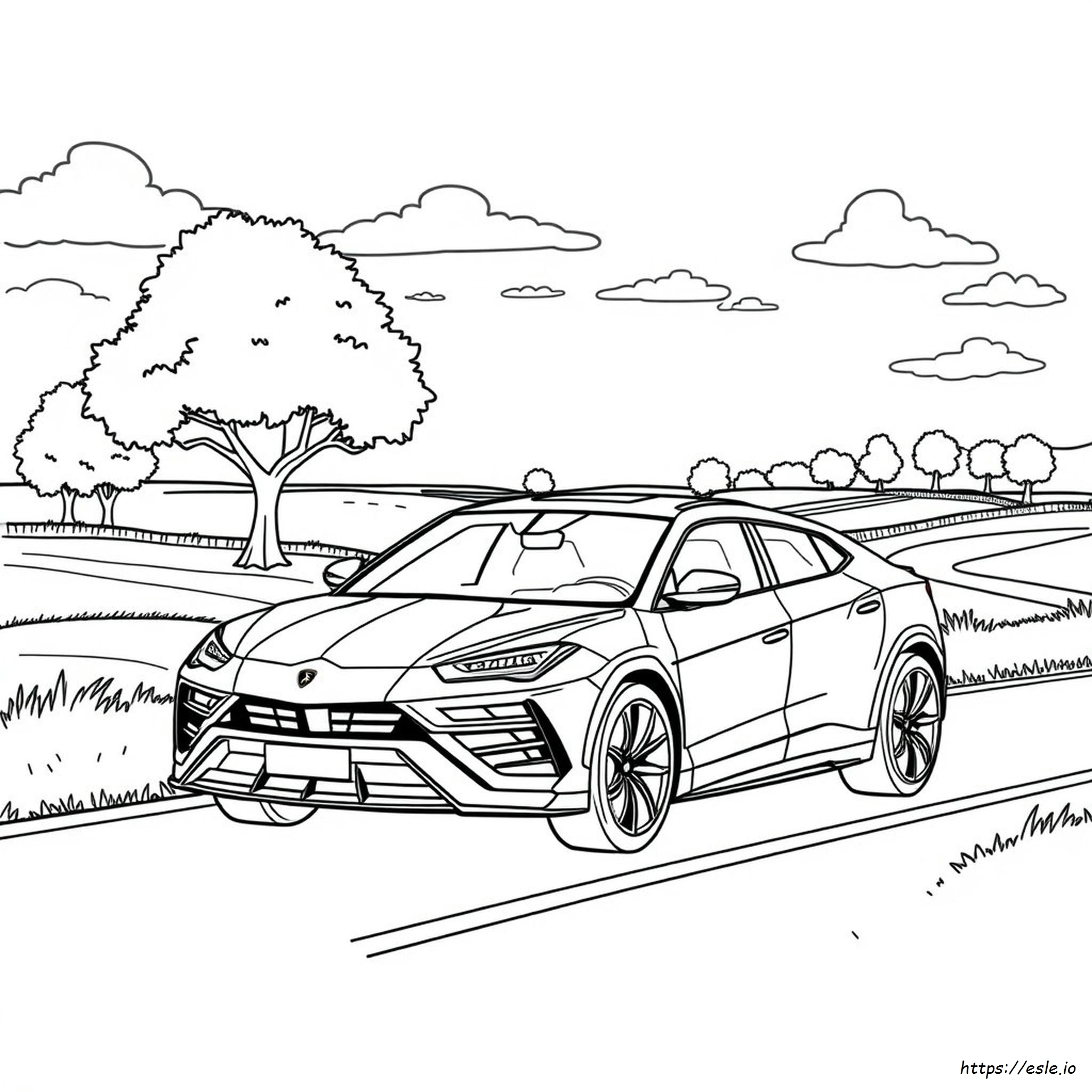 Coloring Lamborghini Urus De Colorat
