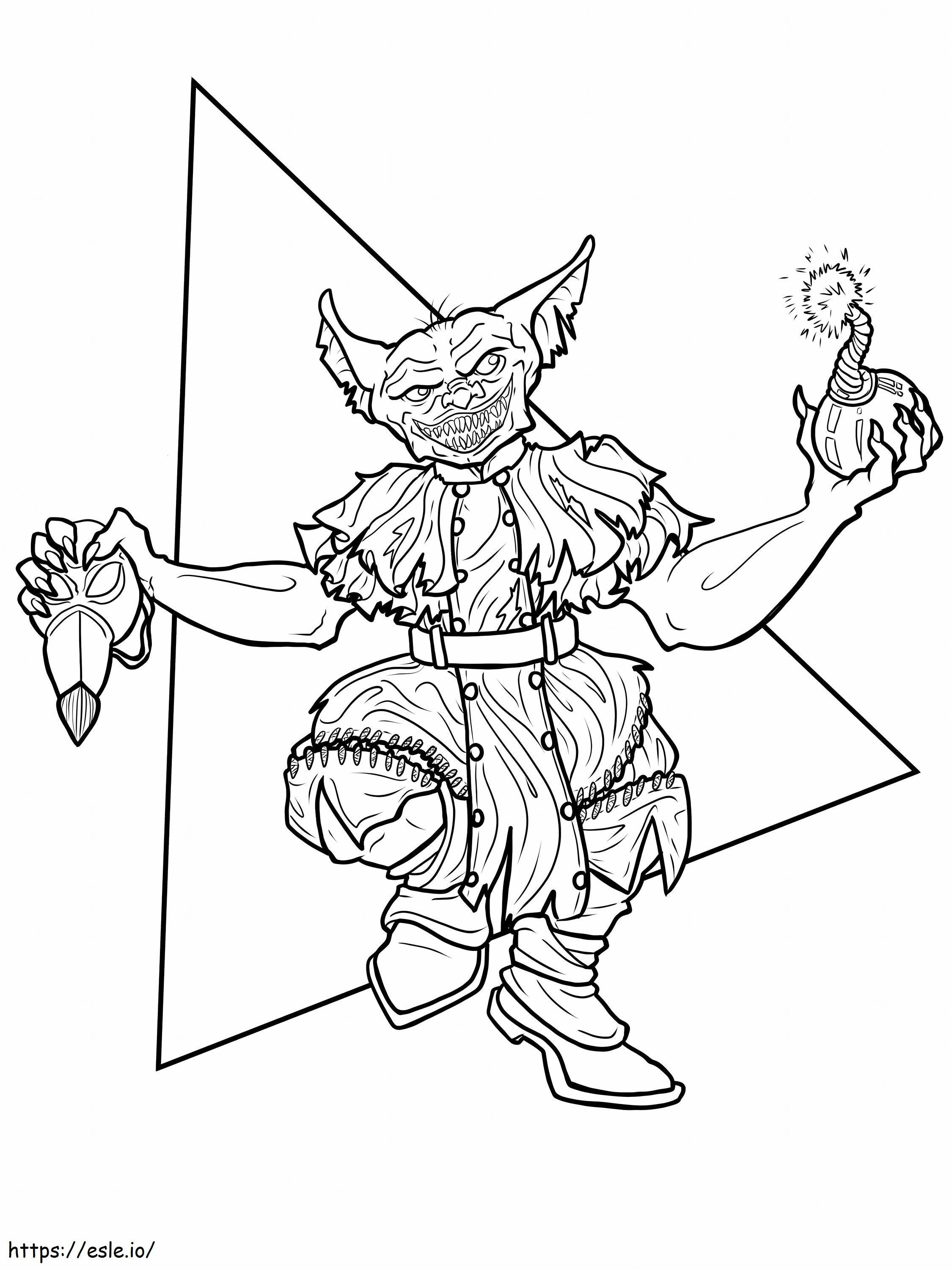Goblin Clown coloring page